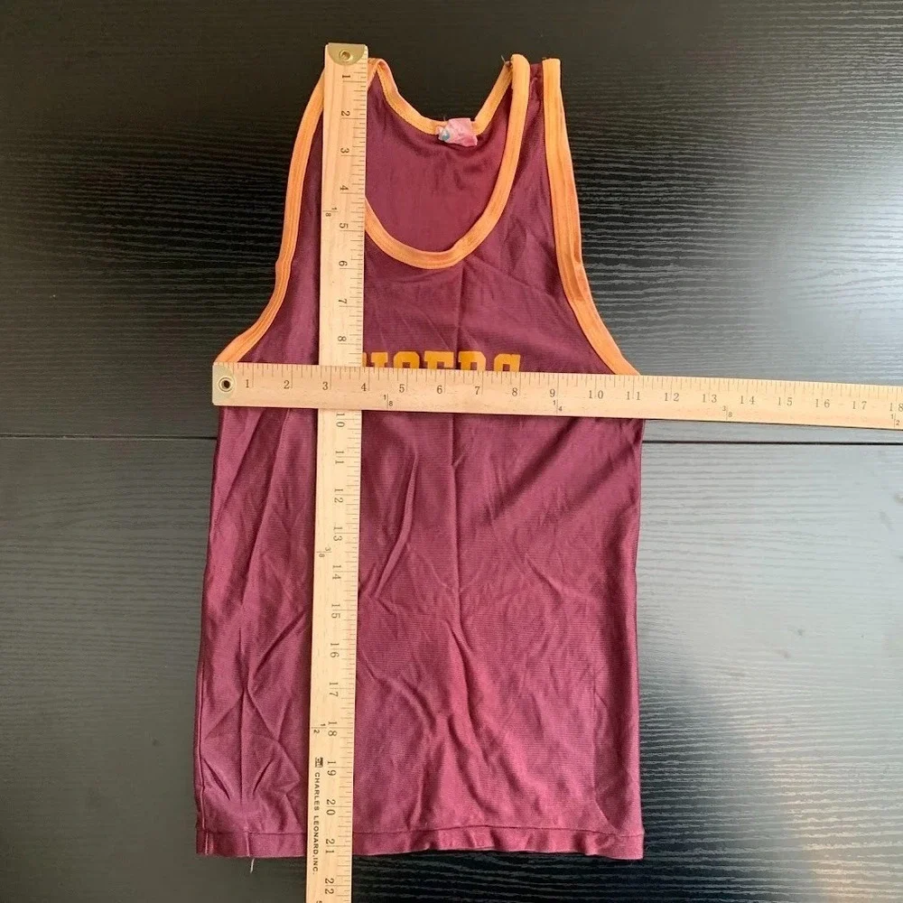 Vintage 60s‎ 70s Mason Basketball Jersey Tigers Maroon/Gold Size Youth Small